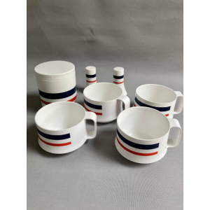 Vintage kunststof Guzzini servies